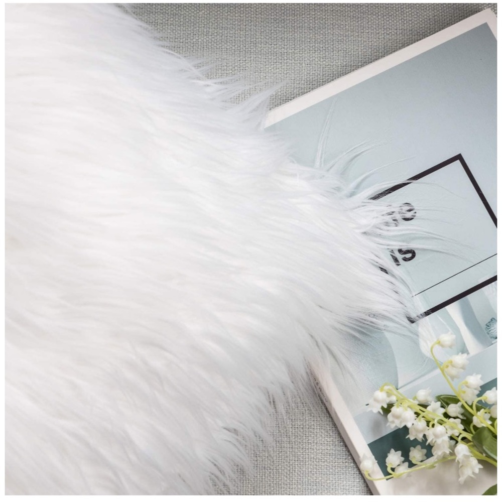 Set 2 Decorative Faux Fur Throw Pillow Case - Picture 2 of 16